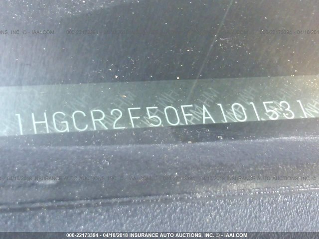 1HGCR2F50FA101531 - 2015 HONDA ACCORD SPORT Қара фото 9