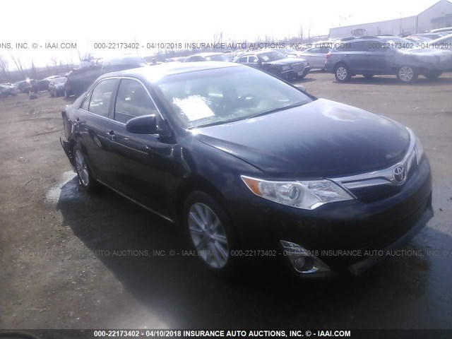 4T1BF1FK3CU510549 - 2012 TOYOTA CAMRY SE/LE/XLE BLACK photo 1