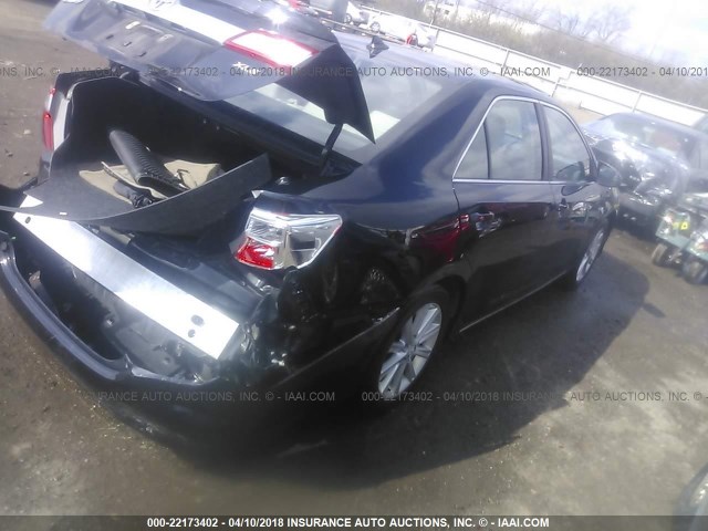 4T1BF1FK3CU510549 - 2012 TOYOTA CAMRY SE/LE/XLE Черный фото 4