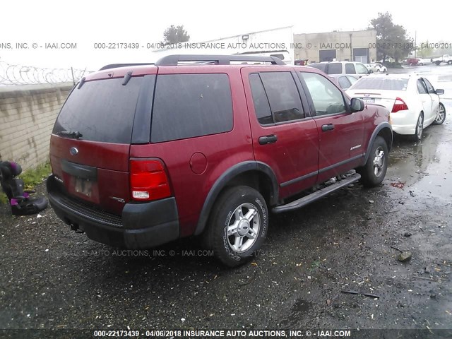 1FMZU62E55ZA68686 - 2005 FORD EXPLORER XLS/XLS SPORT RED photo 4