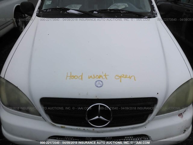 4JGAB72E0XA122440 - 1999 MERCEDES-BENZ ML 430 白色 照片 10