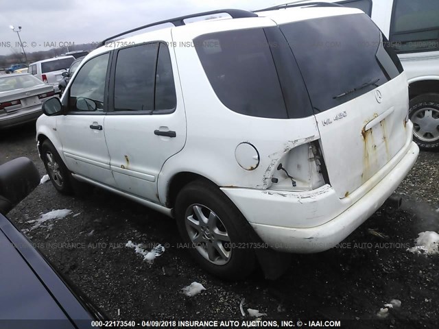 4JGAB72E0XA122440 - 1999 MERCEDES-BENZ ML 430 WHITE photo 3