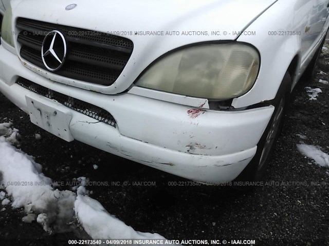 4JGAB72E0XA122440 - 1999 MERCEDES-BENZ ML 430 WHITE photo 6