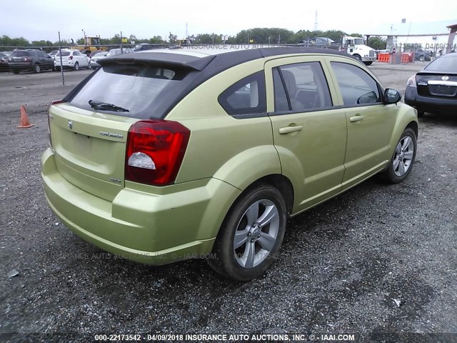 1B3CB4HA5AD591823 - 2010 DODGE CALIBER SXT GREEN photo 4