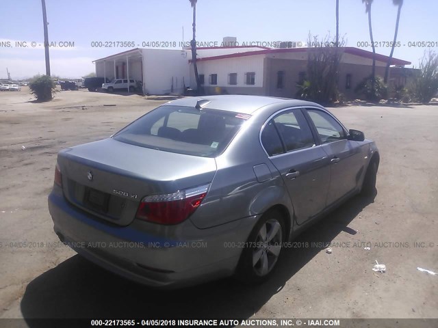 WBANV13588BZ48969 - 2008 BMW 528 XI GRAY photo 4