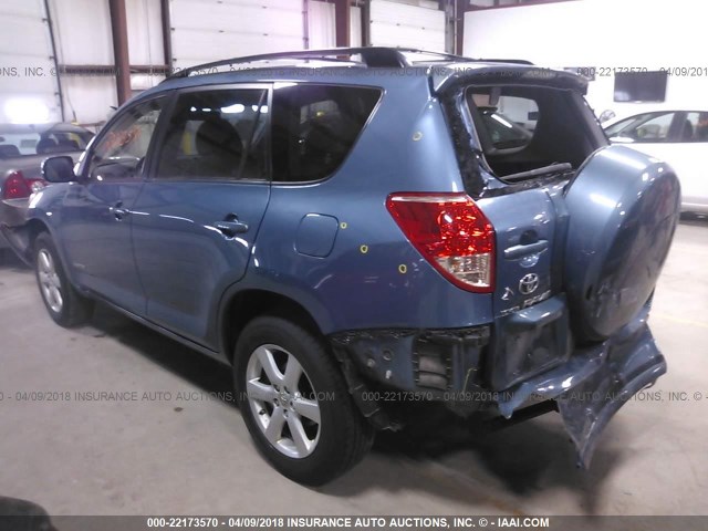 JTMBD31V185172870 - 2008 TOYOTA RAV4 LIMITED BLUE photo 3