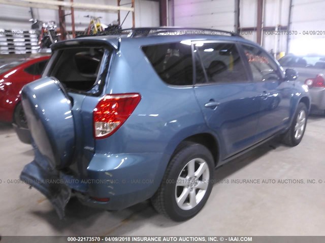 JTMBD31V185172870 - 2008 TOYOTA RAV4 LIMITED BLUE photo 4