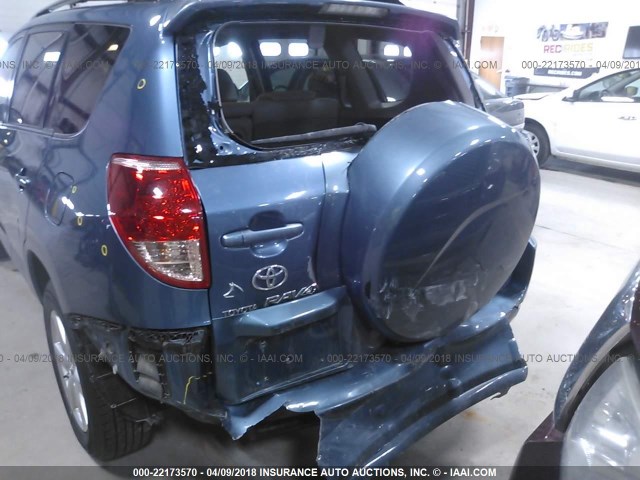 JTMBD31V185172870 - 2008 TOYOTA RAV4 LIMITED BLUE photo 6