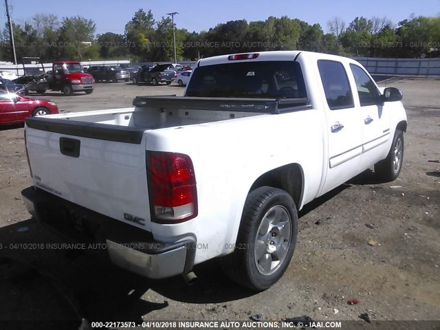 3GTP1VE03BG217378 - 2011 GMC SIERRA C1500 SLE WHITE photo 4