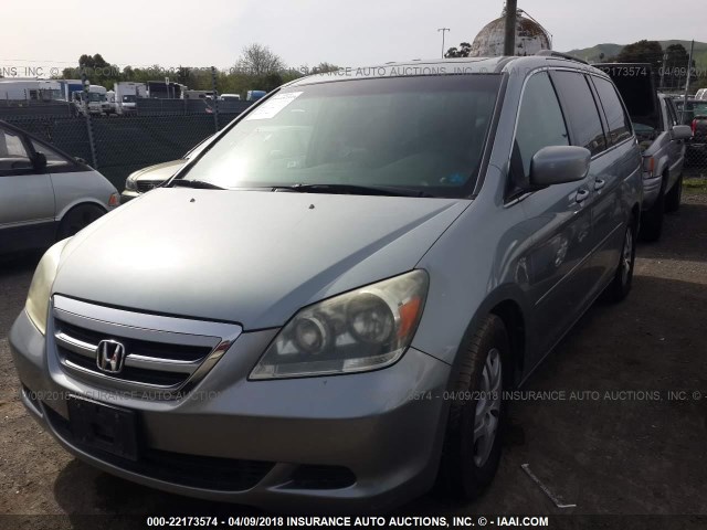 5FNRL38706B092867 - 2006 HONDA ODYSSEY EXL ნაცრისფერი ფოტო 2