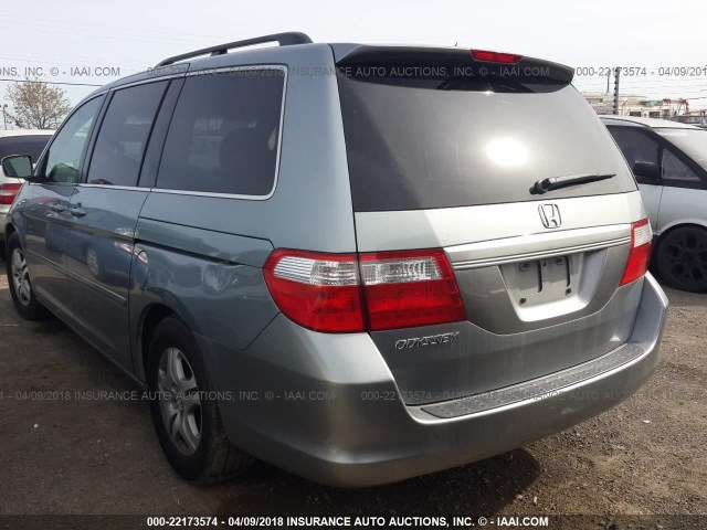 5FNRL38706B092867 - 2006 HONDA ODYSSEY EXL ნაცრისფერი ფოტო 3