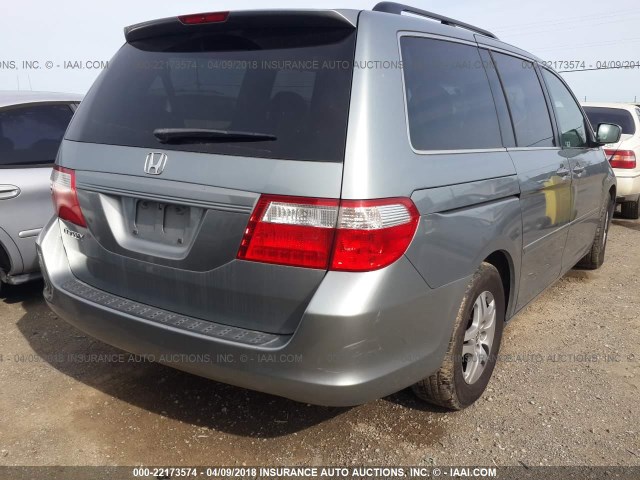5FNRL38706B092867 - 2006 HONDA ODYSSEY EXL ნაცრისფერი ფოტო 4