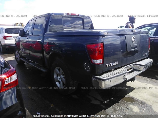 1N6BA07A76N516952 - 2006 NISSAN TITAN XE/SE/LE Dark Blue photo 3