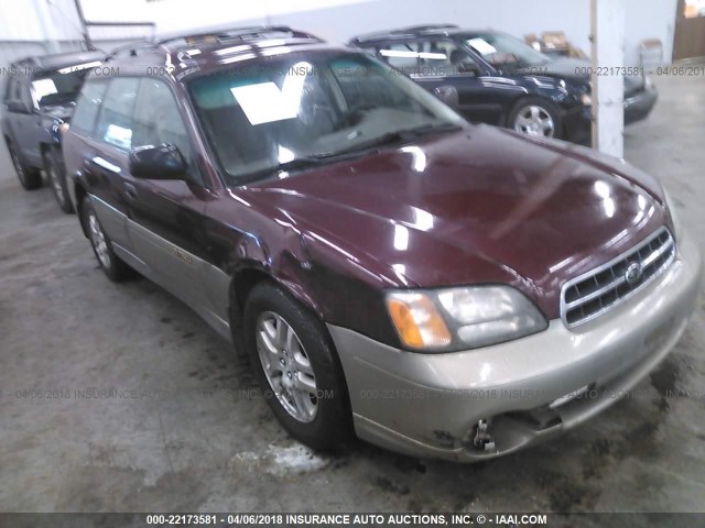 4S3BH6659Y6665334 - 2000 SUBARU LEGACY OUTBACK MAROON photo 1