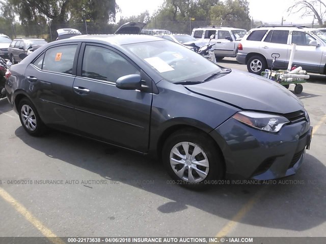 5YFBURHE7FP256670 - 2015 TOYOTA COROLLA L/LE/LE PLS/PRM/S/S PLS GRAY photo 1