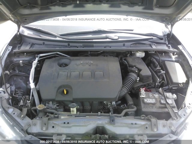 5YFBURHE7FP256670 - 2015 TOYOTA COROLLA L/LE/LE PLS/PRM/S/S PLS GRAY photo 10