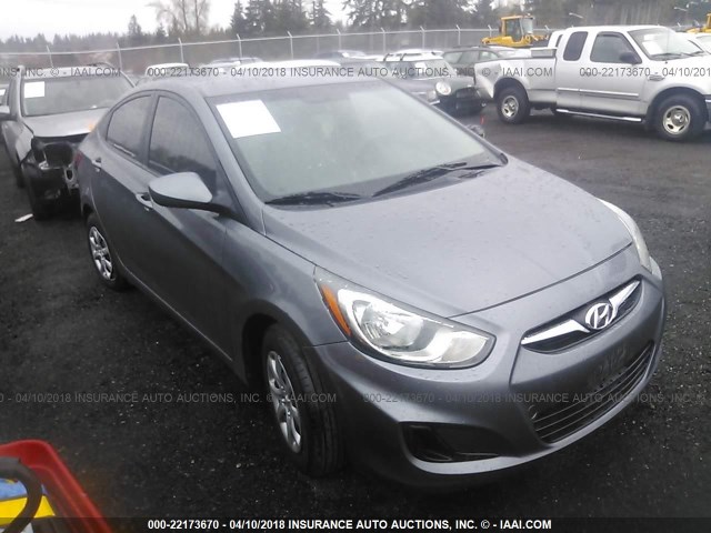 KMHCT4AE7DU531180 - 2013 HYUNDAI ACCENT GLS/GS GRAY photo 1