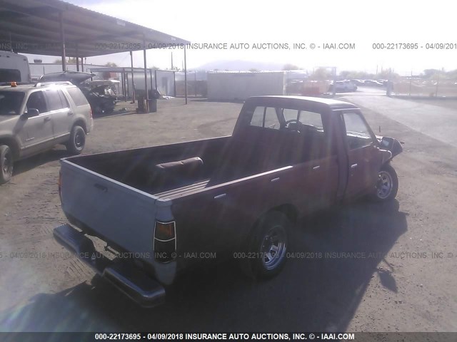 JN6ND02S2DW000431 - 1983 DATSUN 720 LONG BED BURGUNDY photo 4