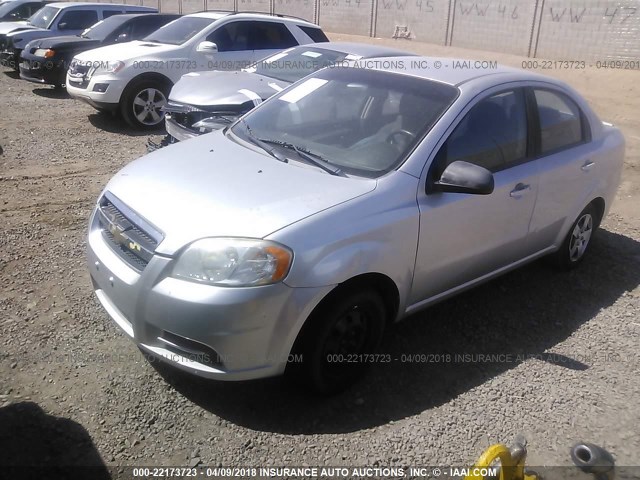 KL1TD5DE2BB134043 - 2011 CHEVROLET AVEO LS/LT SILVER photo 2