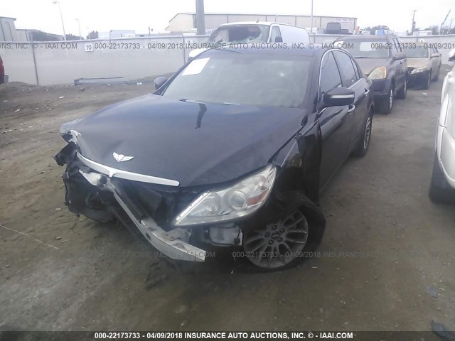 KMHGC4DE6BU145246 - 2011 HYUNDAI GENESIS 3.8L BLACK photo 2