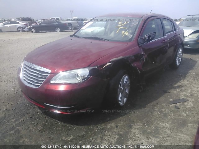 1C3CCBBB4DN545291 - 2013 CHRYSLER 200 TOURING MAROON photo 2