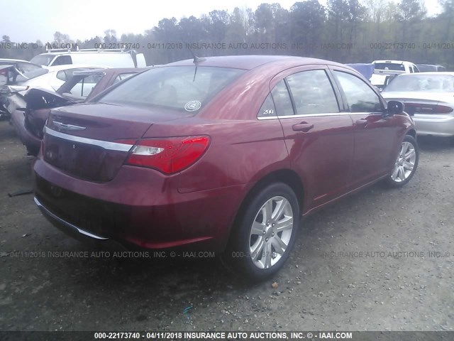 1C3CCBBB4DN545291 - 2013 CHRYSLER 200 TOURING MAROON photo 4