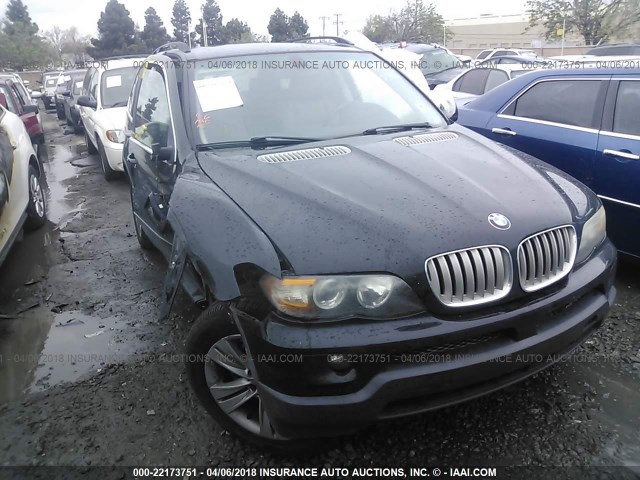 5UXFB53574LV02564 - 2004 BMW X5 4.4I BLACK photo 1