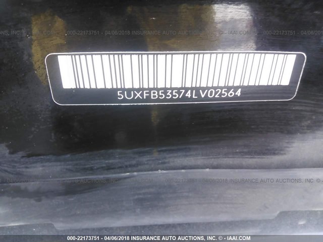5UXFB53574LV02564 - 2004 BMW X5 4.4I BLACK photo 9