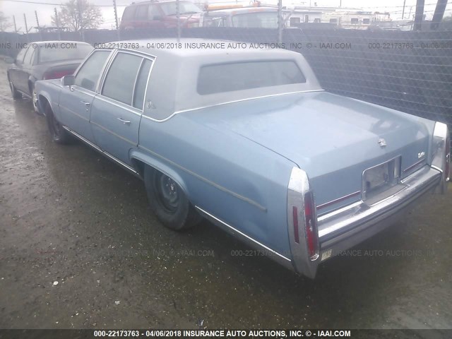 1G6DW51Y5JR759986 - 1988 CADILLAC BROUGHAM Light Blue photo 3