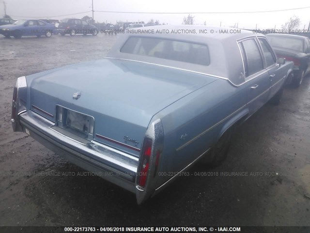 1G6DW51Y5JR759986 - 1988 CADILLAC BROUGHAM Light Blue photo 4