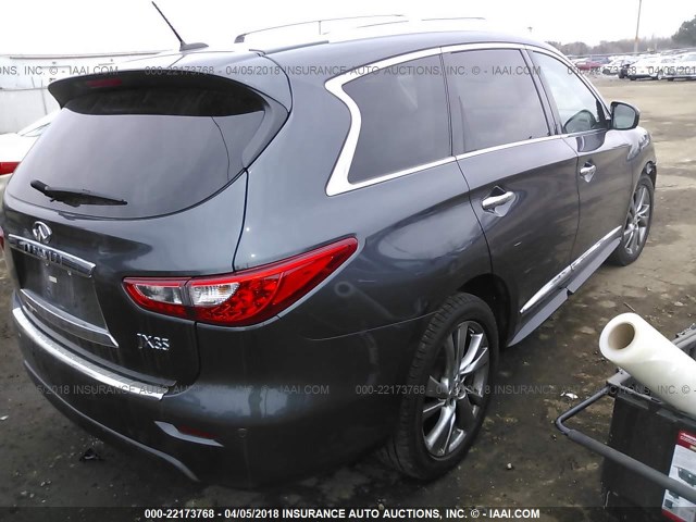 5N1AL0MM2DC341537 - 2013 INFINITI JX35 Dark Blue photo 4