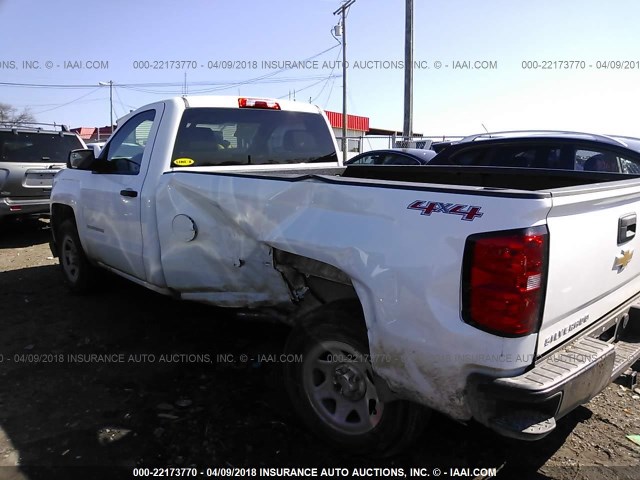 1GCNKNEH0HZ145493 - 2017 CHEVROLET SILVERADO K1500/K1500 LS WHITE photo 3