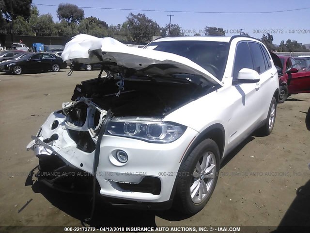 5UXKR2C50E0H34390 - 2014 BMW X5 SDRIVE35I WHITE photo 2