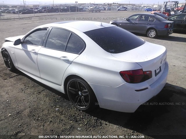 WBAXA5C55ED001531 - 2014 BMW 535 D WHITE photo 3