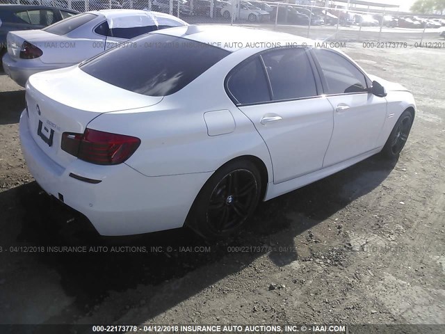 WBAXA5C55ED001531 - 2014 BMW 535 D WHITE photo 4