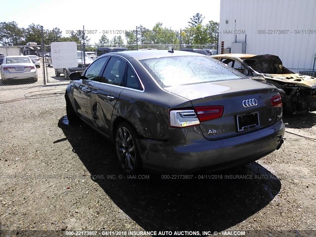 WAUGFAFC6DN035703 - 2013 AUDI A6 PREMIUM PLUS GRAY photo 3