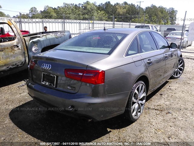 WAUGFAFC6DN035703 - 2013 AUDI A6 PREMIUM PLUS GRAY photo 4