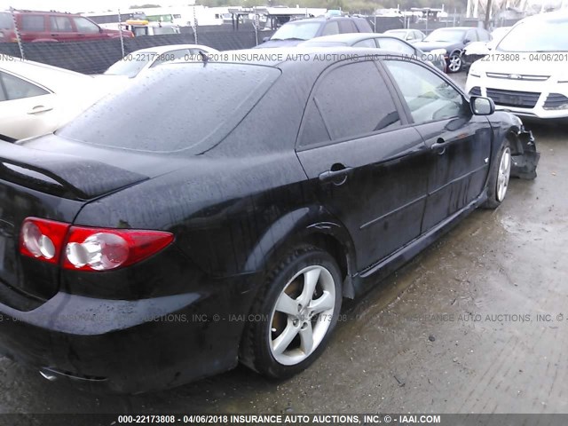 1YVHP80D745N91575 - 2004 MAZDA 6 S BLACK photo 4