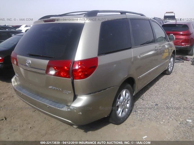 5TDBA22C96S076654 - 2006 TOYOTA SIENNA XLE/XLE LIMITED Champagne photo 4