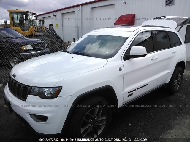 1C4RJFAG7GC441619 - 2016 JEEP GRAND CHEROKEE LAREDO WHITE photo 2