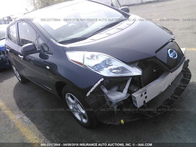 JN1AZ0CP2CT018380 - 2012 NISSAN LEAF SV/SL BLACK photo 1