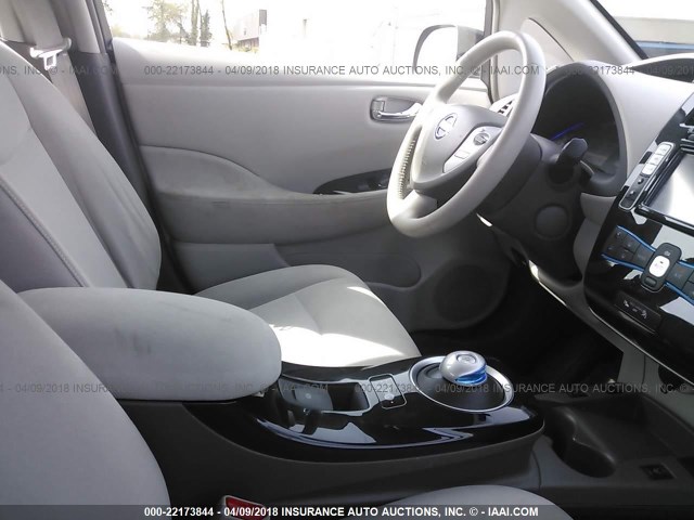 JN1AZ0CP2CT018380 - 2012 NISSAN LEAF SV/SL BLACK photo 5