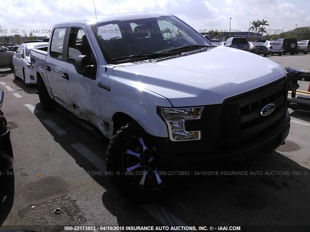 1FTEW1E87FFC86394 - 2015 FORD F150 SUPERCREW WHITE photo 1