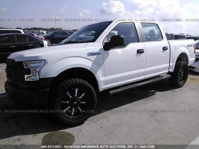 1FTEW1E87FFC86394 - 2015 FORD F150 SUPERCREW WHITE photo 2
