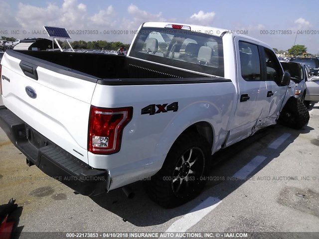 1FTEW1E87FFC86394 - 2015 FORD F150 SUPERCREW WHITE photo 4