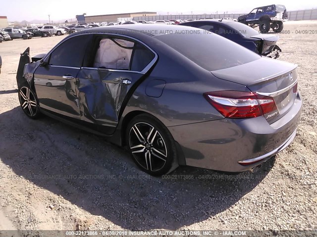 1HGCR2F58GA240324 - 2016 HONDA ACCORD SPORT GRAY photo 3