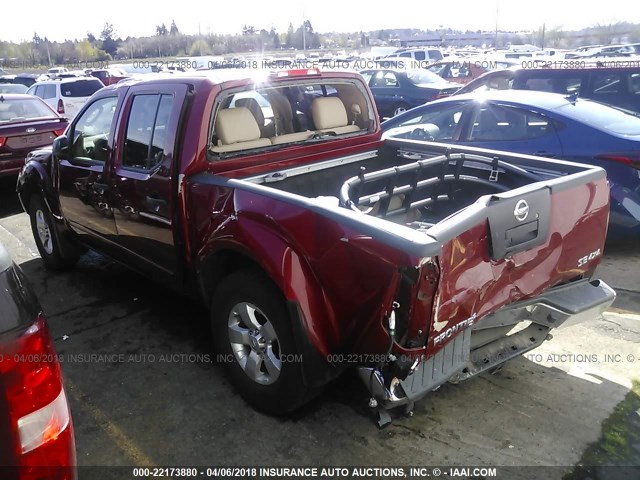 1N6AD0EV1AC407285 - 2010 NISSAN FRONTIER CREW CAB SE/LE/NISMO RED photo 3