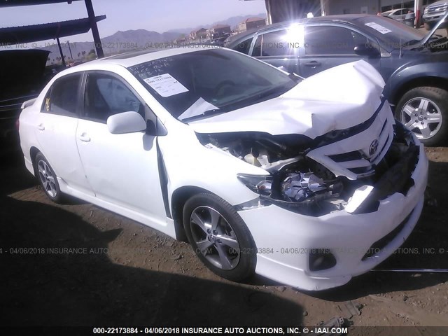 5YFBU4EE1CP025346 - 2012 TOYOTA COROLLA S/LE WHITE photo 1