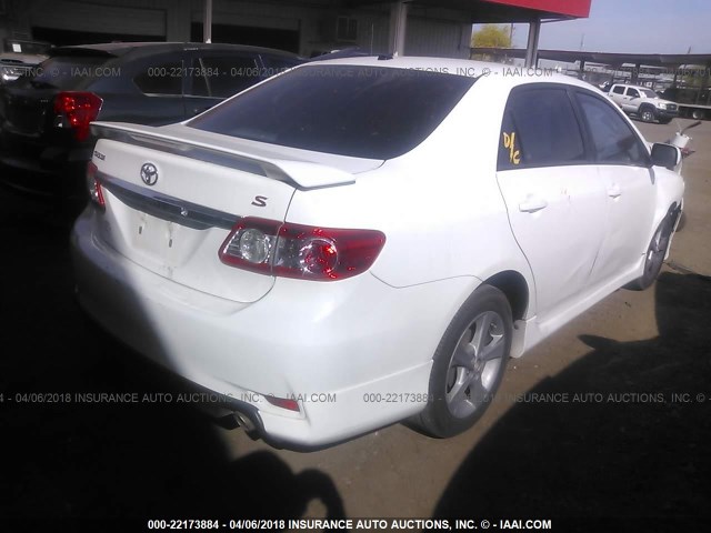 5YFBU4EE1CP025346 - 2012 TOYOTA COROLLA S/LE WHITE photo 4