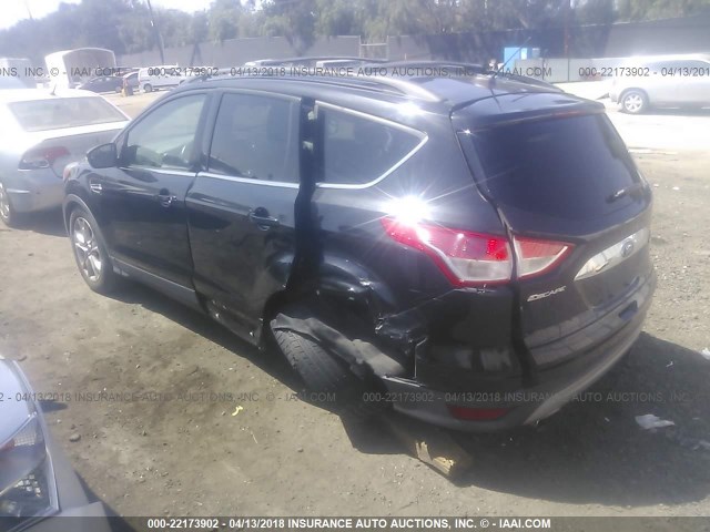 1FMCU0HX4DUB23734 - 2013 FORD ESCAPE SEL BLACK photo 3